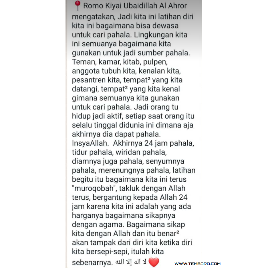 Nasehat Kyai Bed 24 jam